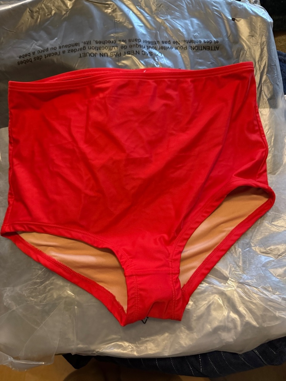 J. Crew Red Bikini Bottoms with Nude Lining